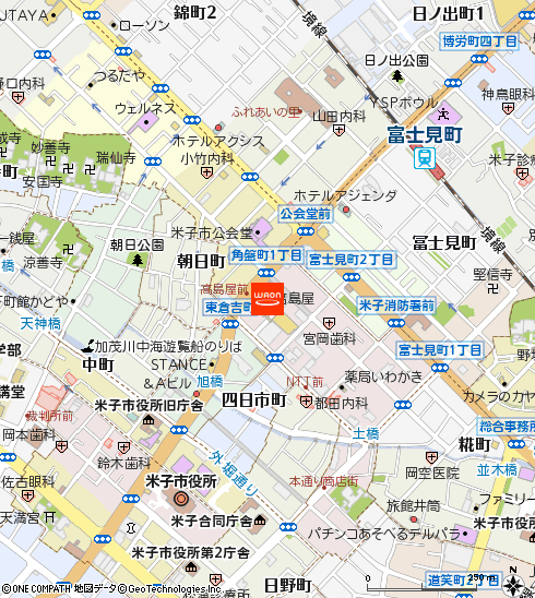 マックスバリュJU米子髙島屋店付近の地図